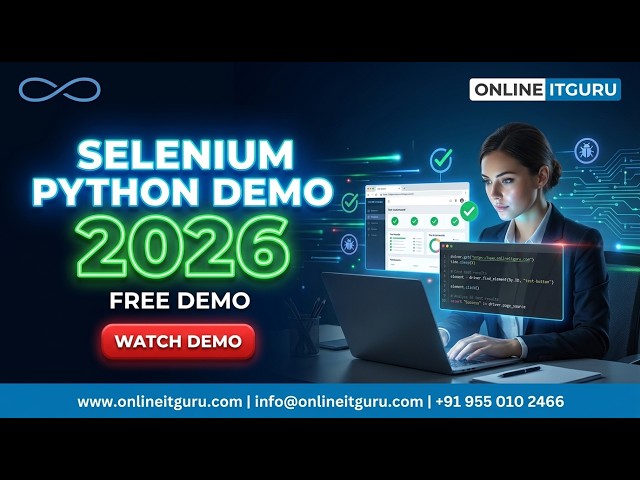 Selenium Automation Testing with Python 2026 | Live Demo + Real-Time Use Cases | OnlineITGuru