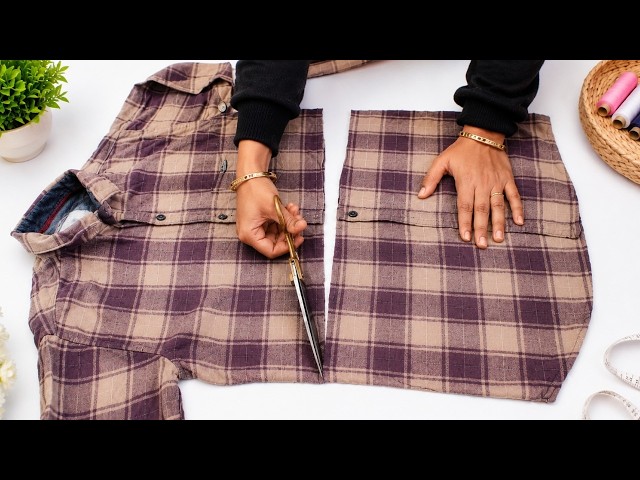 Shirt Ka Ye Idea Dekhkar Hairan Ho Jaoge 😍 | Easy Shirt DIY | New Sewing IDEA From Old Shirt