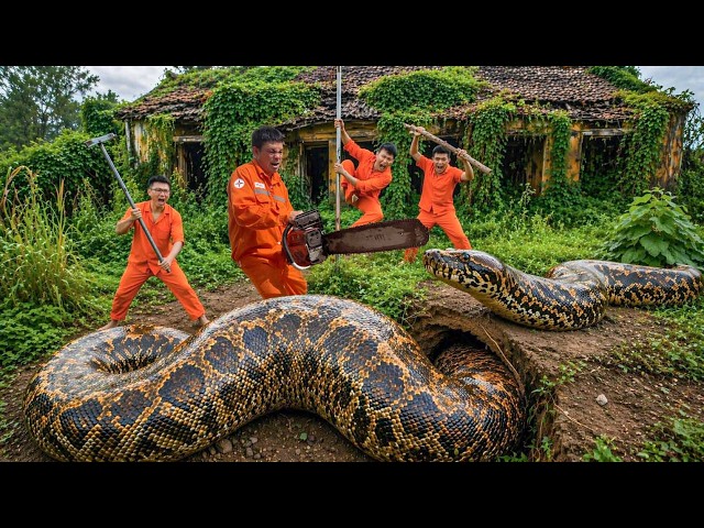 Giant Reticulated Python Encounter | Extreme Danger in Abandoned Yard