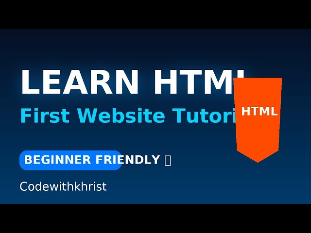 Class 5: HTML Tutorial for Beginners — Create Your First Website Step-by-Step (2025)