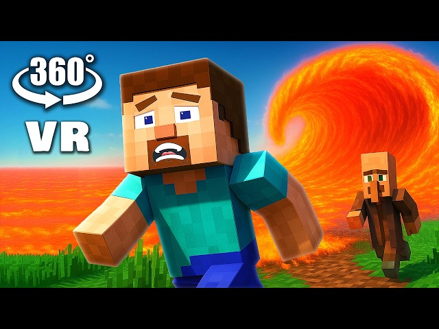 VR 360° LAVA TSUNAMI (Minecraft Animation)