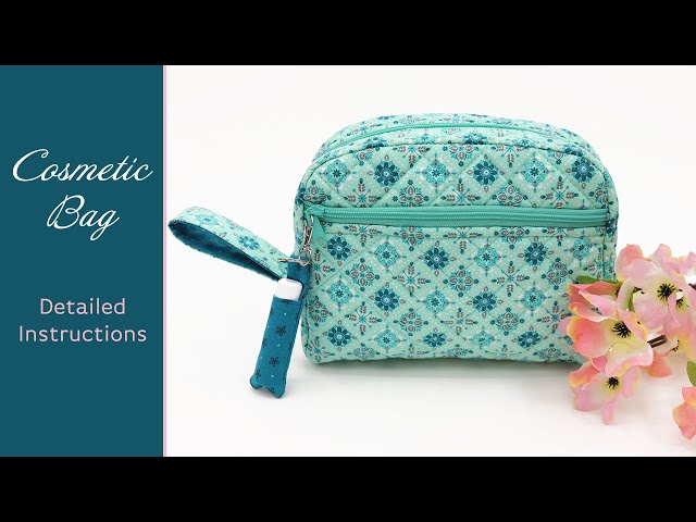 Cosmetic Bag Detailed Instructions: FREE PATTERN, makeup pouch, zipper, pocket, gift idea, DIY, sew