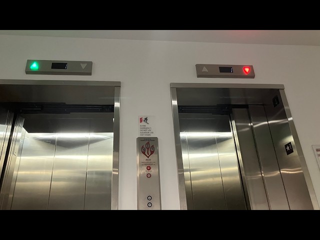 2 Modern KONE Ecodisc Elevators at a Random Stanford Building - In-Depth Review