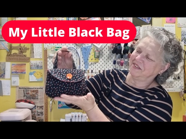 How to sew a cute little black bag. How to draft your own bag pattern.