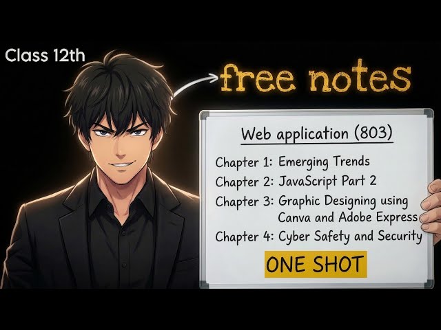 Web Application (Code 803) Class 12 One Shot |Complete Syllabus Revision | All Chapters | CBSE 2026 