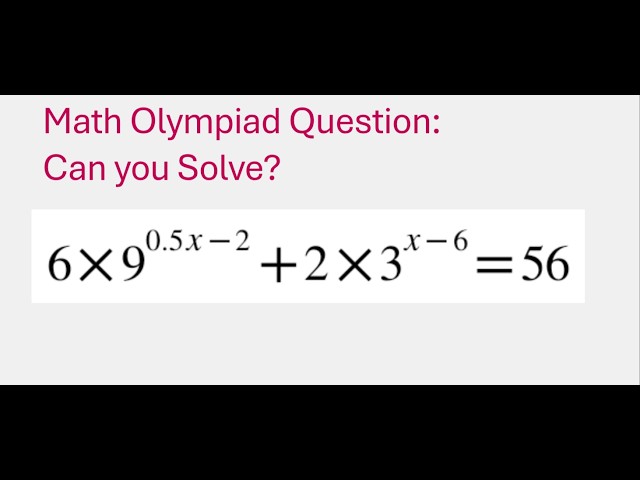 Exponential Equations Olympiad Problems | Advanced Problem Solving Techniques