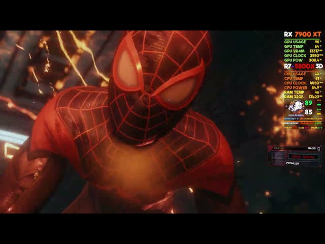 RX 7900XT | 4K Marvel's Spider-Man: Miles Morales | RT OFF | 5800x3d