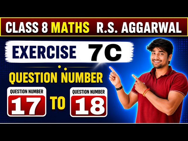 RS Aggarwal Class 8 Maths Exercise 7C Part 4 | Chapter 7 Operations on algebraic expressions