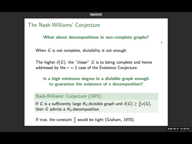 NYGTW 2026 May 27: Cece Henderson (On the Hypergraph Nash-Williams’ Conjecture  )