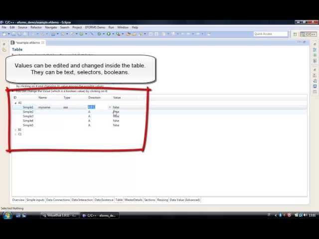 EFORMS - Integrated Eclipse Forms GUI Designer, Builder, and Code Generator Demo Plugin