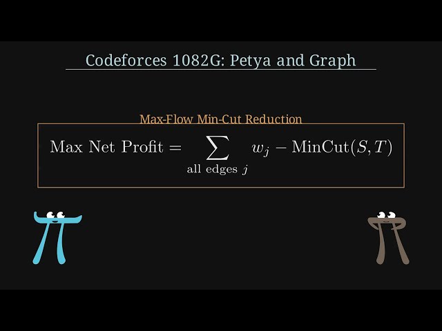Codeforces 1082G - Petya and Graph | Dinic's Max-Flow Reduction Tutorial