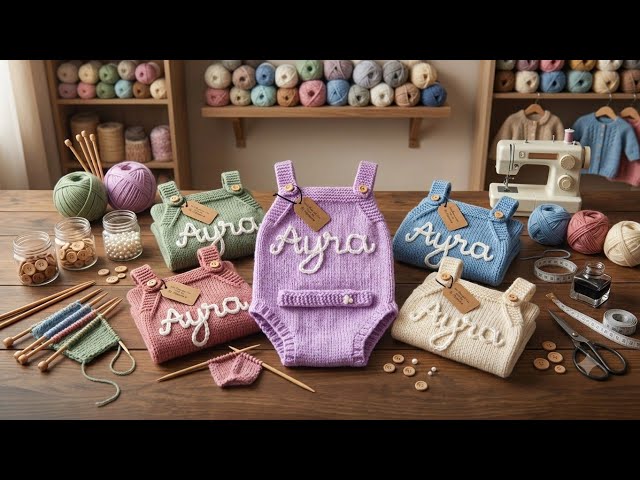 ​How to Embroidery Names on Knitting & Crochet (Step-by-Step for Beginners) | Write name on knitting