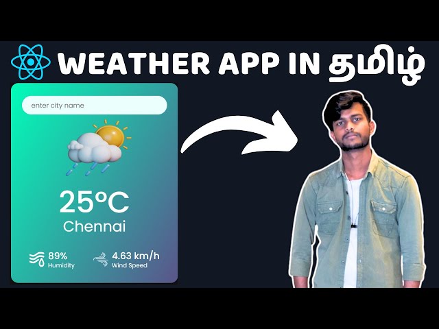 Master React JS with this Step-by-Step Weather App Tutorial 2024 | Tamil Tutorial #reactprojects
