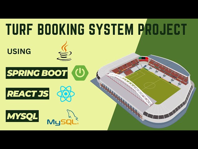 Turf Booking System Project using React JS and Spring Boot | Spring Boot and React Js Project