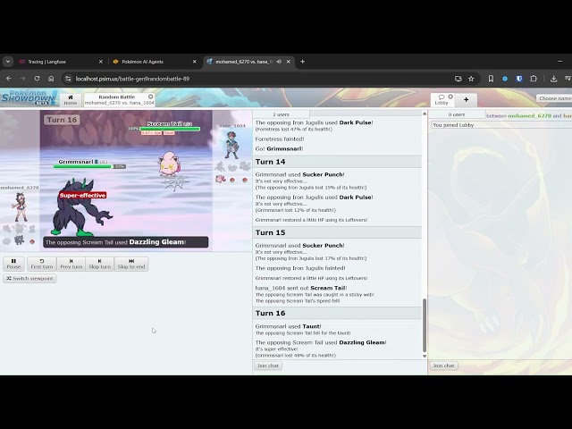 I Built AI Agents that Play Pokémon Showdown using Free LLMs!