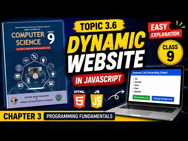 Class 9 Computer Science Chapter 3 | Lecture 10 | FBISE Federal Board