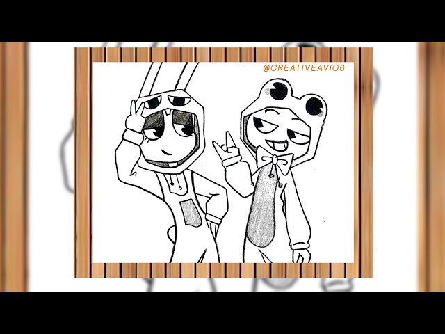 How to draw RIBBIT and JAX# from AMAZING DIGITAL CIRCUS#Step by step 
