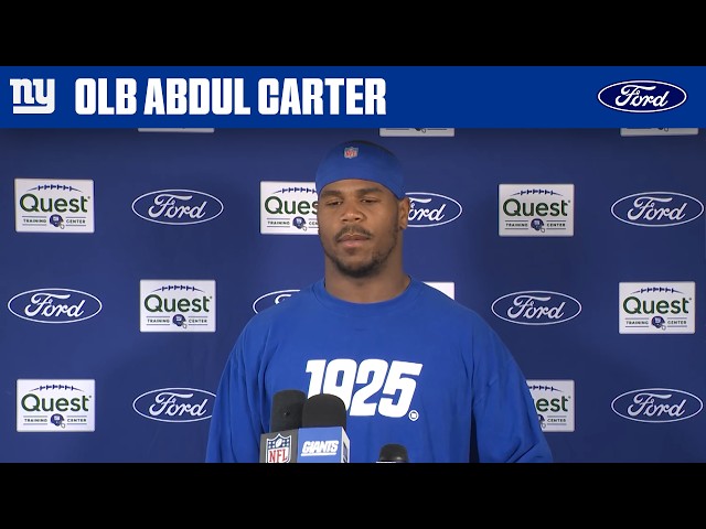 Abdul Carter on Building Momentum in Year 2 | New York Giants