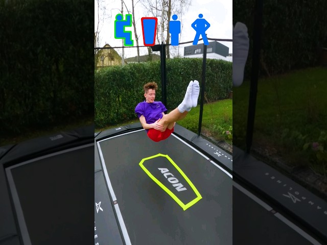 Jumping into impossible SHAPES 2 #challenge #trampoline #frontflip