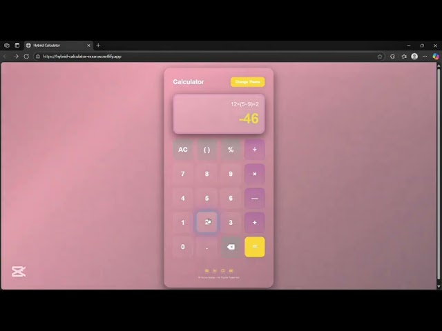 Building a Professional Hybrid Calculator | HTML, CSS, JavaScript | Responsive & Dynamic Themes