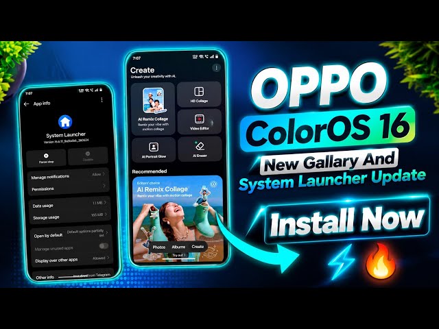 Oppo ColorOs 16 New Gallery And System Launcher Update Release 🔥⚡| Oppo Gallery App New Update 