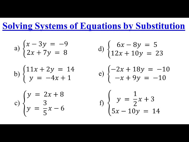 Substitution Method - Solving Systems of Equations │Algebra
