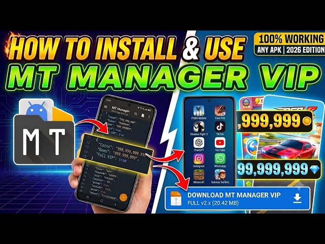 How To Install & Use MT Manager VIP On Any Android APK (2026) || 100% Working Mod Tutorial