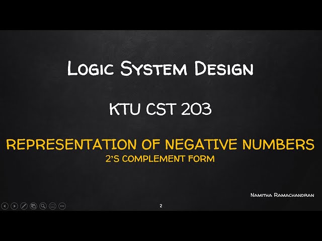 2'S COMPLEMENT REPRESENTATION OF SIGNED NUMBERS