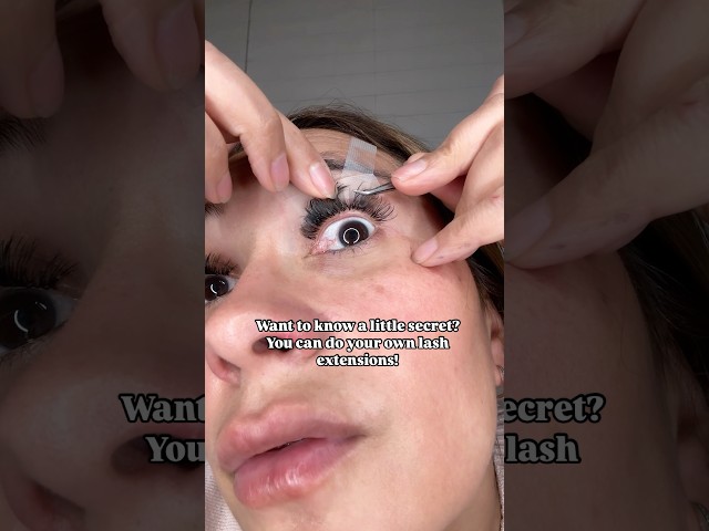 How to apply your own lash extensions #lashyourself #lashes #lashtraining