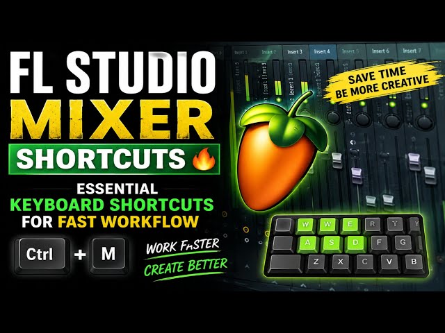 FL Studio Mixer Shortcuts 🔥 | Essential Keyboard Shortcuts for Fast Workflow #flstudiotutorial