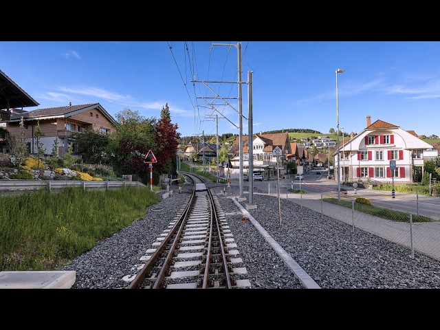 ★ 4K 🇨🇭 Thun - Konolfingen - Burgdorf cab ride, Switzerland [05.2021] First electrified railway 1899
