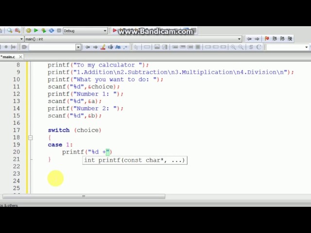 How to make a simple calculator in C language in codeblocks I D E
