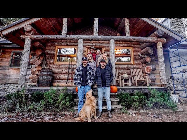 Thanksgiving at an Off Grid Log Cabin with my Daughters and their Boyfriends