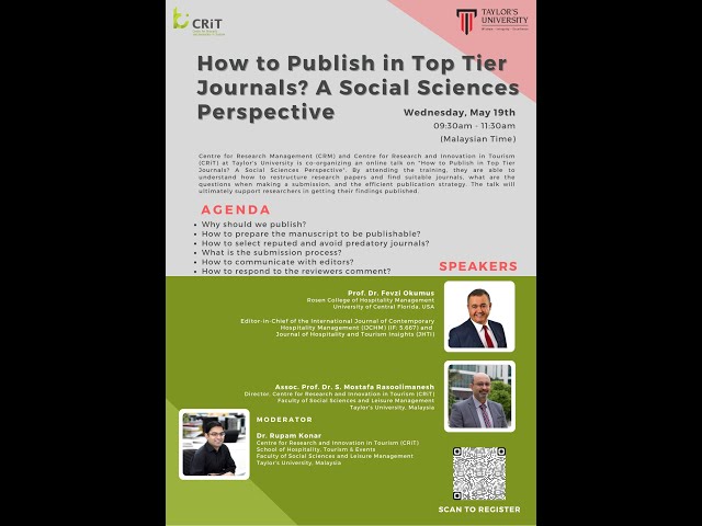 How to Publish in Top Tier Journals? A Social Sciences Perspective