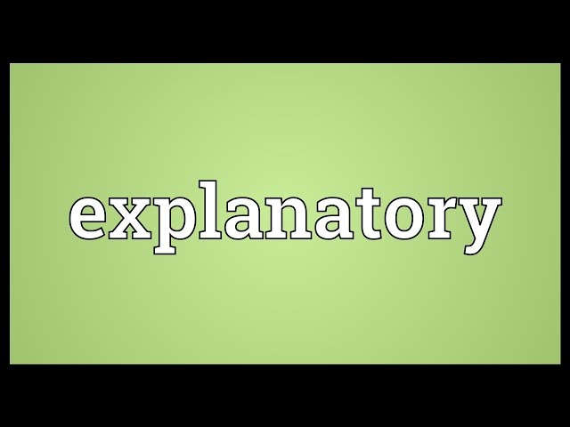 Explanatory Meaning