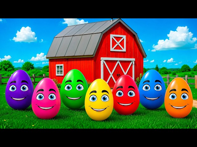 Learn Colors & Numbers With Colorful Eggs 🔢 | 🐣 Colorful Eggs Adventure | Kids Nursery Rhymes
