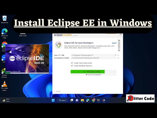 Install Eclipse EE in Windows 11 | Eclipse Enterprise Edition | 2023 | First  Project