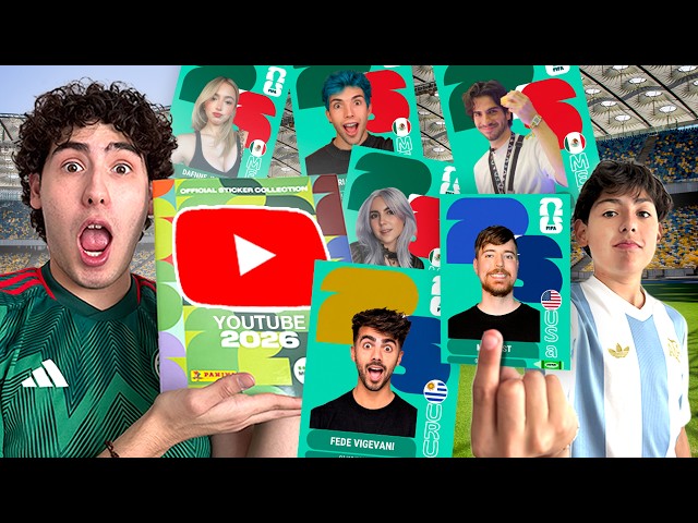 ALBUM DEL MUNDIAL DE YOUTUBERS FAMOSOS 😮⚽️ | Leo Study