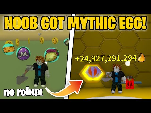Noob With FREE Mythic Egg! Becomes Pro in 1 Hour! (Bee Swarm Simulator)