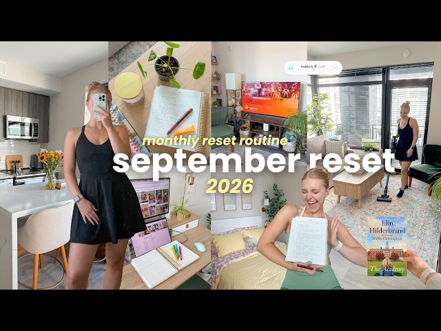 september reset vlog 🍂 cleaning & organizing, lock in prep, new goals, planner setup, books club