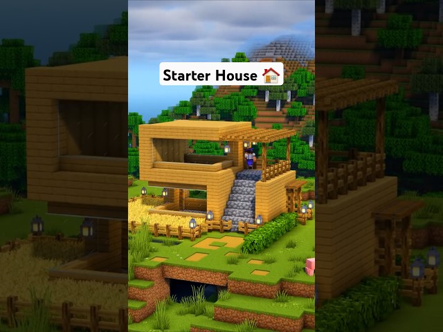 Minecraft Survival Starter House Tutorial 🏠 #minecraft