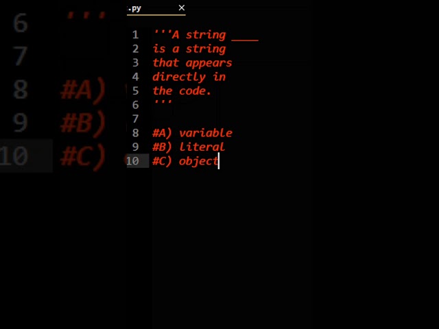Python Practice Question: String Term