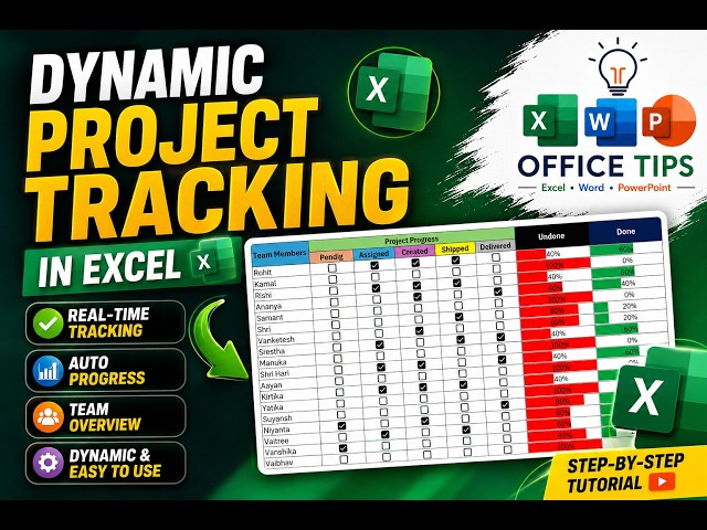 Dynamic Project Tracking in Excel
