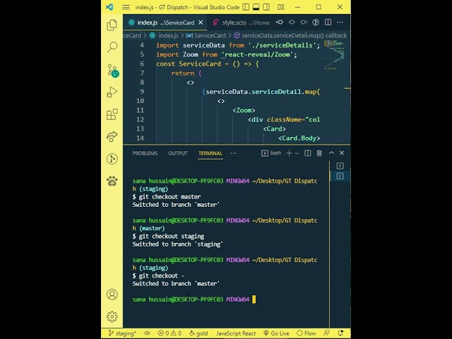 Checkout to previous branch in Git | Git Commands | #git #frontenddeveloper #github