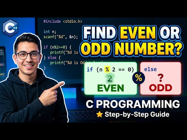 How to Check Even or Odd Number in C Programming 🔥 @TheCodingZone-18 