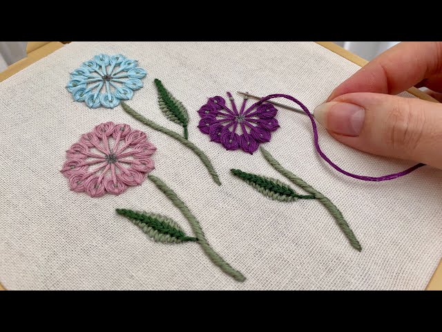 Effortless Needle Work: Easy and Beautiful Flower Embroidery Designs for Beginners/ Basic Stitches