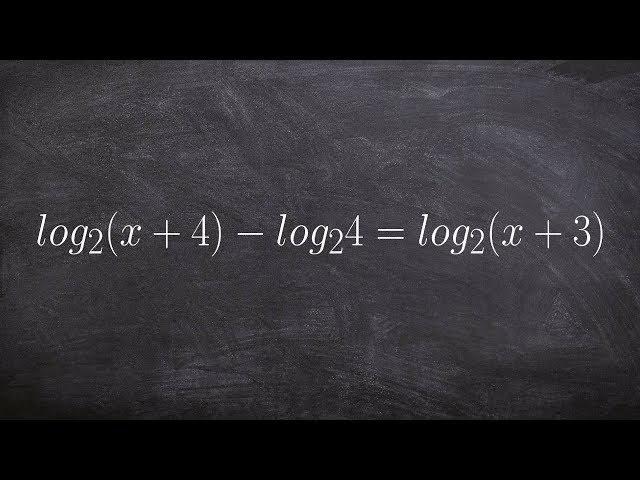Solving a logarithmic equation the easy way with properties of logs