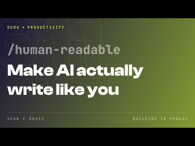 Human readable: the AI skill that makes drafts actually sound like you