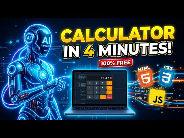Build a Calculator Using HTML, CSS & JavaScript with ChatGPT 🔥 | Beginner Web Development Project