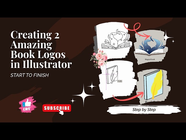 Book Logo Design in Adobe Illustrator | Complete Design Process